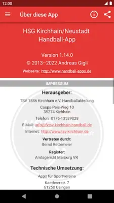 HSG Kirchhain/Neustadt android App screenshot 0